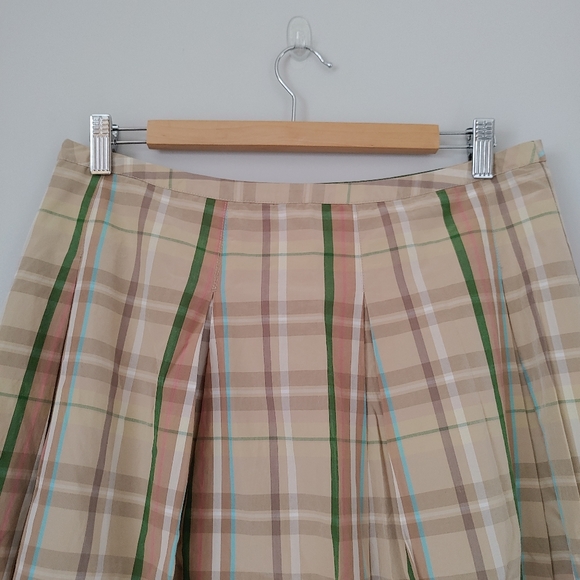 Tommy Hilfiger Silk Pleated Skirt Plaid Size 10 - Picture 10 of 16